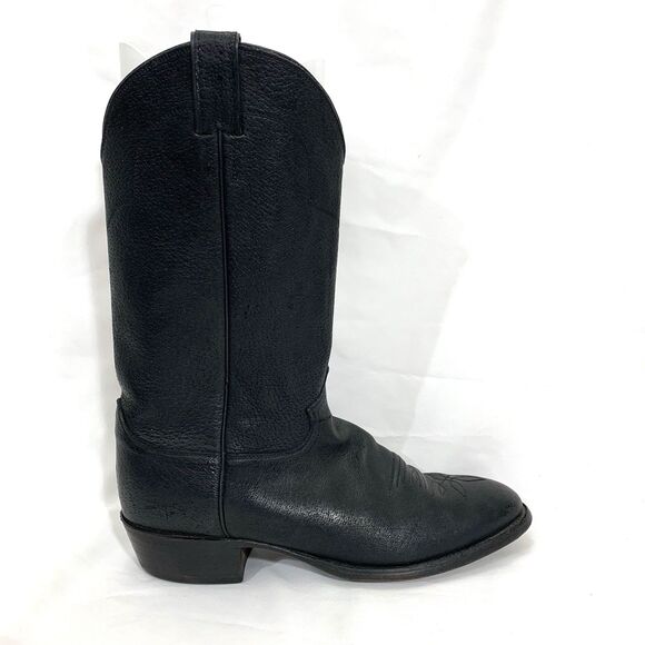 Justin Boots Style 9183 All Black Leather Size 12 D